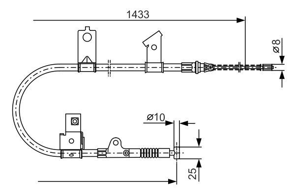 BOSCH 1 987 477 394 Cable Pull, parking brake