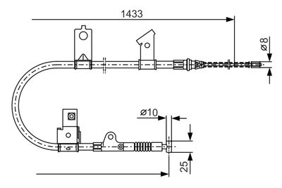Cable Pull, parking brake BOSCH 1 987 477 394