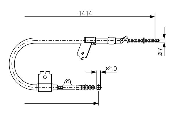 BOSCH 1 987 477 397 Cable Pull, parking brake