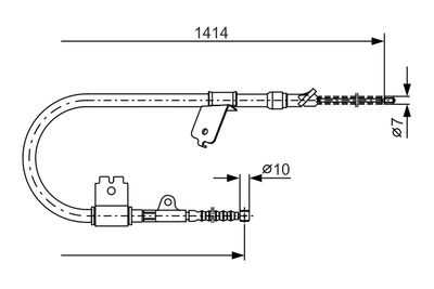 Cable Pull, parking brake BOSCH 1 987 477 397