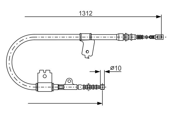 BOSCH 1 987 477 398 Cable Pull, parking brake