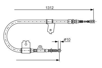 Cable Pull, parking brake BOSCH 1 987 477 398