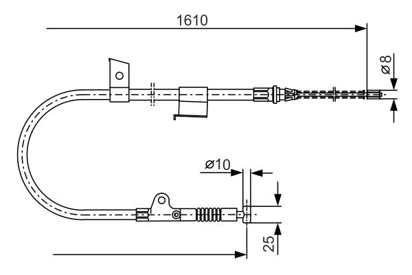 BOSCH 1 987 477 399 Cable Pull, parking brake