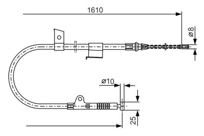 Cable Pull, parking brake BOSCH 1 987 477 399