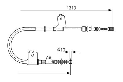Cable Pull, parking brake BOSCH 1 987 477 404