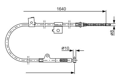 Cable Pull, parking brake BOSCH 1 987 477 405