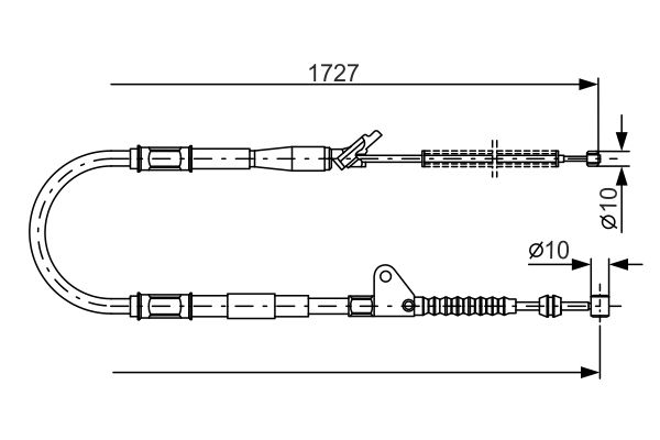 BOSCH 1 987 477 410 Cable Pull, parking brake