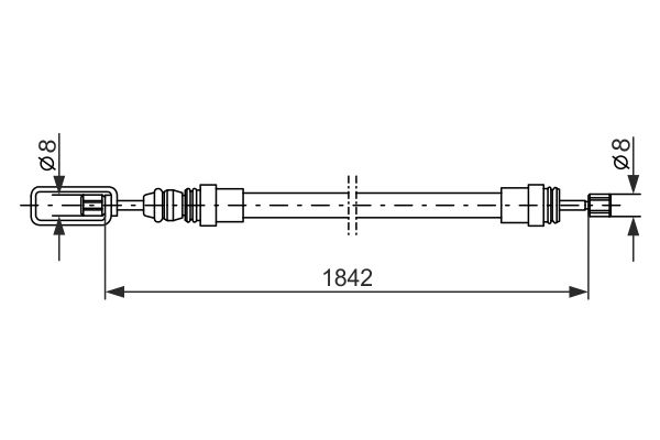 BOSCH 1 987 477 422 Cable Pull, parking brake