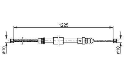 Cable Pull, parking brake BOSCH 1 987 477 461
