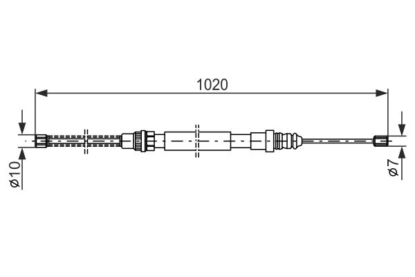 BOSCH 1 987 477 463 Cable Pull, parking brake