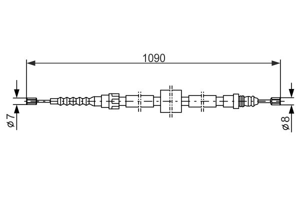 BOSCH 1 987 477 464 Cable Pull, parking brake