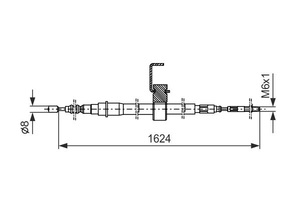 BOSCH 1 987 477 480 Cable Pull, parking brake