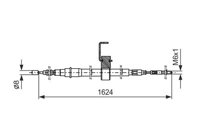 Cable Pull, parking brake BOSCH 1 987 477 480