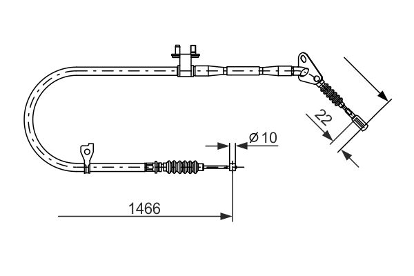 BOSCH 1 987 477 492 Cable Pull, parking brake