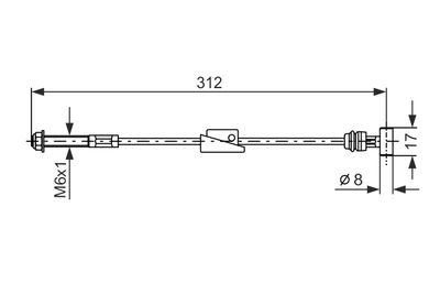 Cable Pull, parking brake BOSCH 1 987 477 517