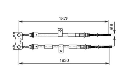 Cable Pull, parking brake BOSCH 1 987 477 520