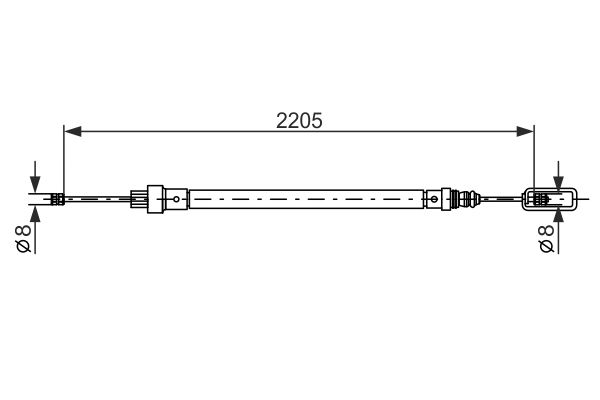 BOSCH 1 987 477 524 Cable Pull, parking brake