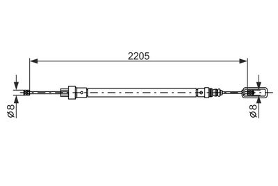 Cable Pull, parking brake BOSCH 1 987 477 524