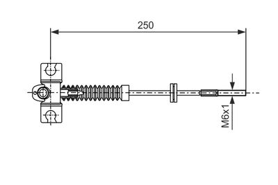 Cable Pull, parking brake BOSCH 1 987 477 534
