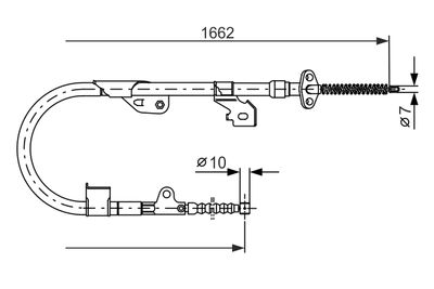 Cable Pull, parking brake BOSCH 1 987 477 535