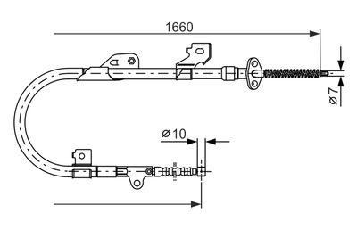 Cable Pull, parking brake BOSCH 1 987 477 537