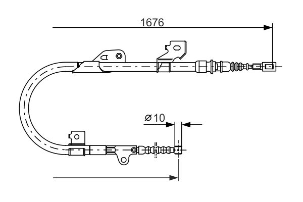 BOSCH 1 987 477 538 Cable Pull, parking brake