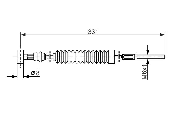 BOSCH 1 987 477 539 Cable Pull, parking brake
