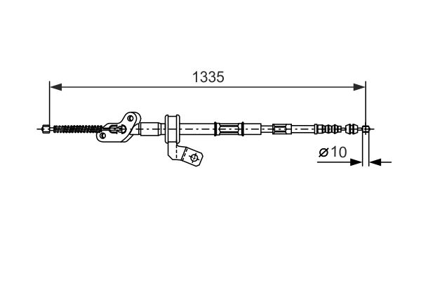BOSCH 1 987 477 542 Cable Pull, parking brake