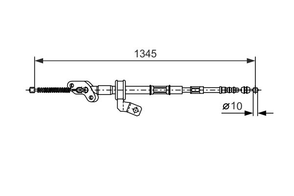 BOSCH 1 987 477 547 Cable Pull, parking brake