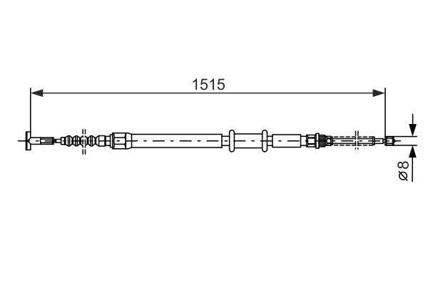 BOSCH 1 987 477 550 Cable Pull, parking brake
