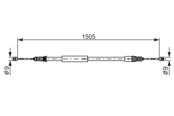 BOSCH 1 987 477 574 Cable Pull, parking brake