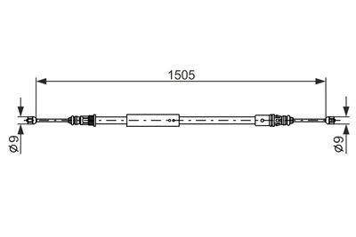 Cable Pull, parking brake BOSCH 1 987 477 574