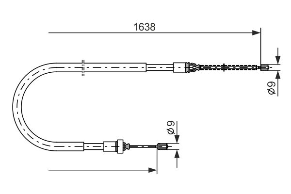 BOSCH 1 987 477 586 Cable Pull, parking brake