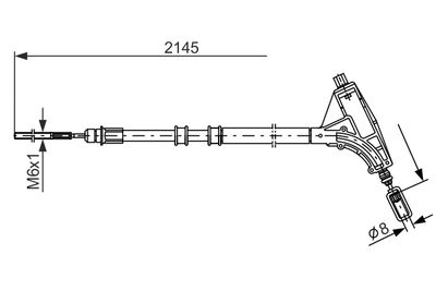 Cable Pull, parking brake BOSCH 1 987 477 592