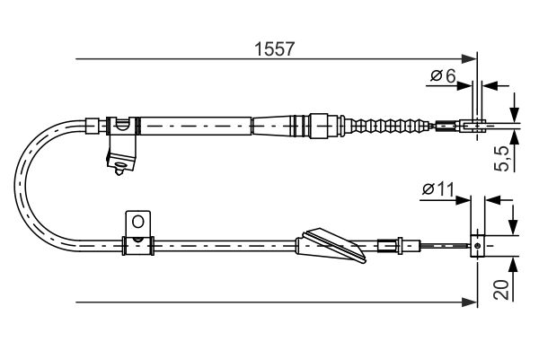 BOSCH 1 987 477 609 Cable Pull, parking brake