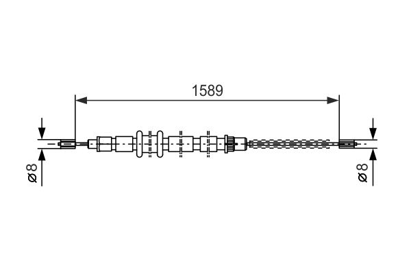 BOSCH 1 987 477 620 Cable Pull, parking brake