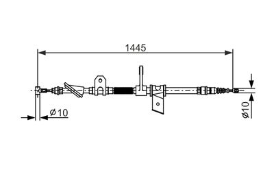 Cable Pull, parking brake BOSCH 1 987 477 624