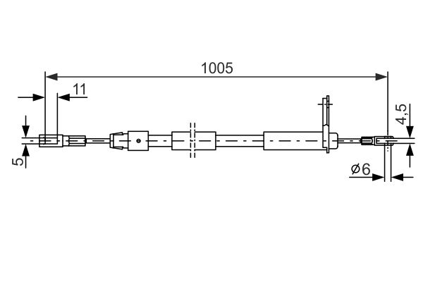 BOSCH 1 987 477 628 Cable Pull, parking brake