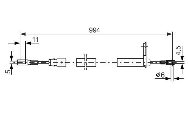 BOSCH 1 987 477 629 Cable Pull, parking brake