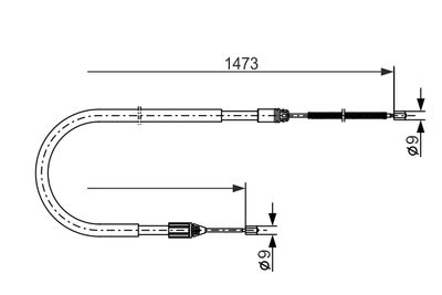 Cable Pull, parking brake BOSCH 1 987 477 636