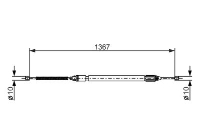 Cable Pull, parking brake BOSCH 1 987 477 640