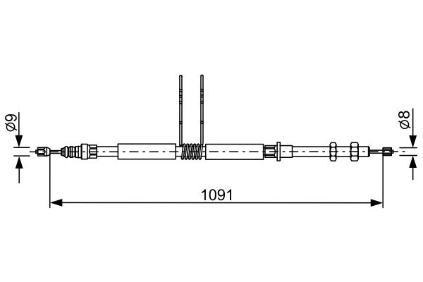 BOSCH 1 987 477 649 Cable Pull, parking brake