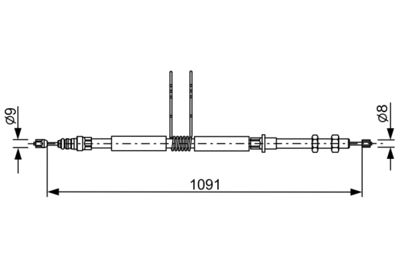 Cable Pull, parking brake BOSCH 1 987 477 649