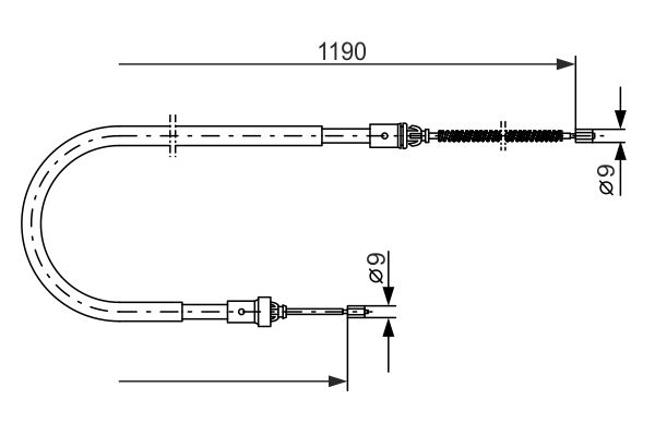 BOSCH 1 987 477 650 Cable Pull, parking brake