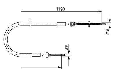 Cable Pull, parking brake BOSCH 1 987 477 650