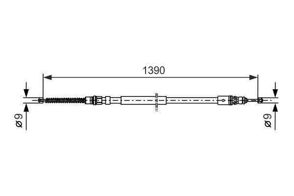 BOSCH 1 987 477 666 Cable Pull, parking brake