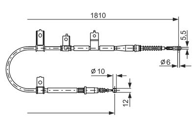 Cable Pull, parking brake BOSCH 1 987 477 672