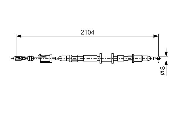 BOSCH 1 987 477 682 Cable Pull, parking brake