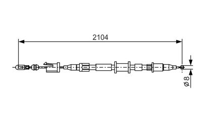 Cable Pull, parking brake BOSCH 1 987 477 682