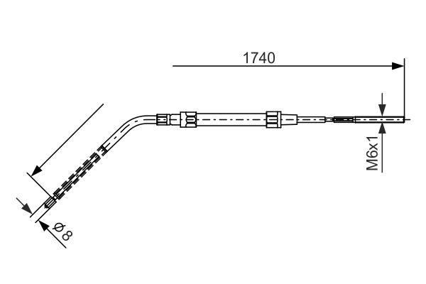 BOSCH 1 987 477 689 Cable Pull, parking brake